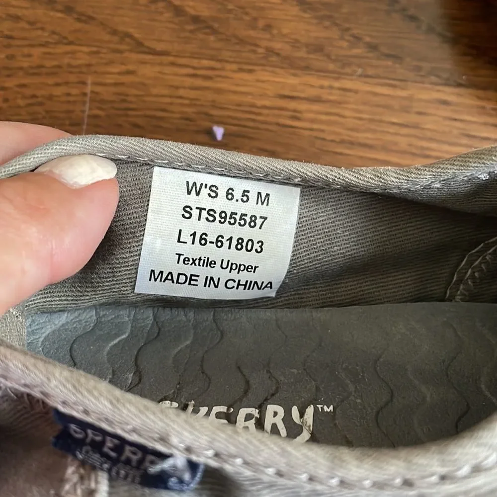 Sperry‎ gray slip on no lace up sneakers